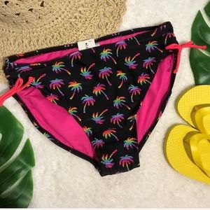 Girl's Rainbow Palm Trees String Bikini Bottom XL